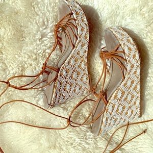 Juicy lace up wedges size 10